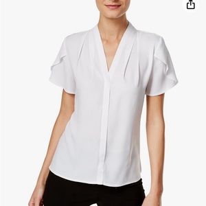 NWT Calvin Klein Ruffled Sleeve Blouse